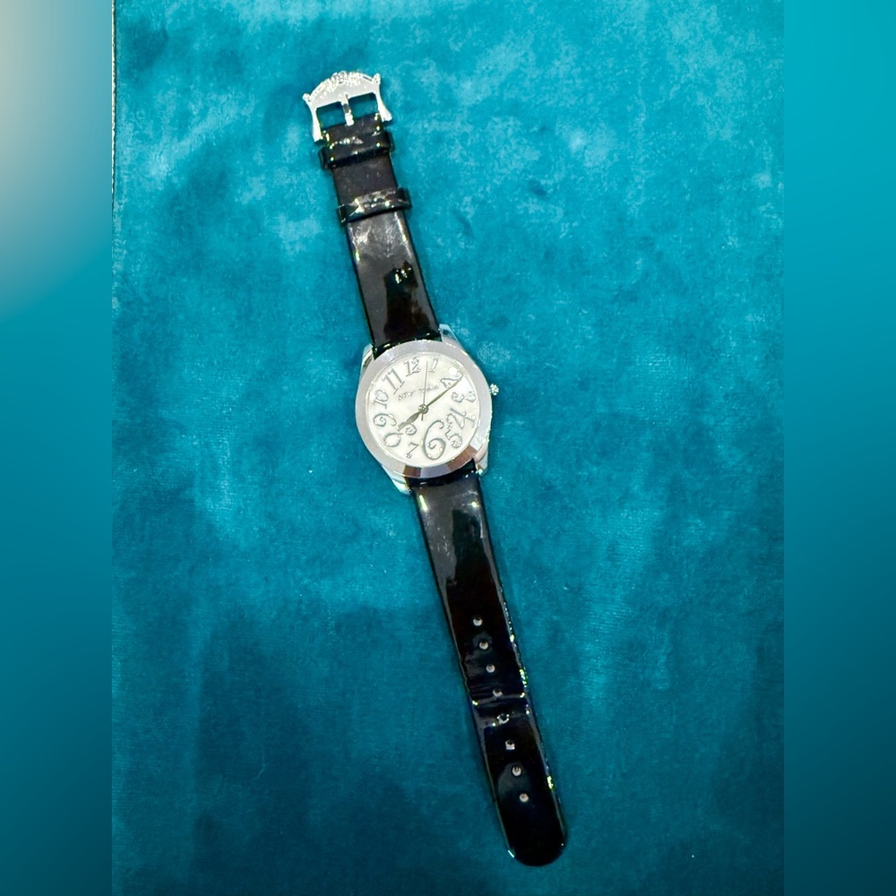Betsey Johnson Black and Silver Women's Watch